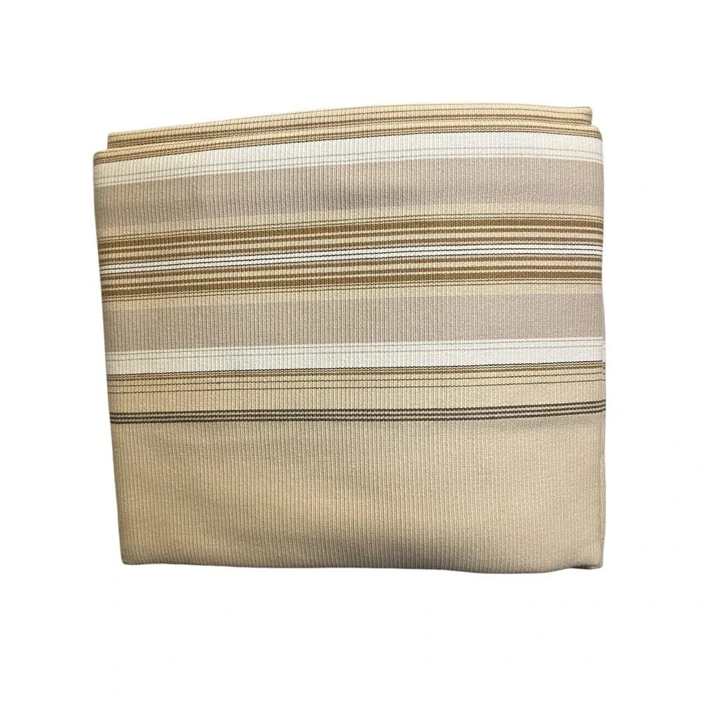 Pair of Pottery Barn Cotton Harrison Brown Gold Drapery Panels With‎ Hooks 50x63